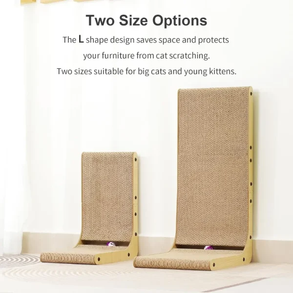Scraper for Cats Cardboard Large/Small L-shape Wear