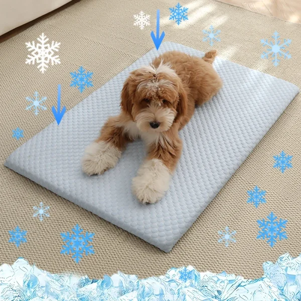New Summer Ice Silk Cooling Pet Mat Thick Breathable