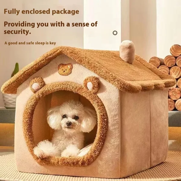 House Style Pet Bed for Small Dogs and Cats